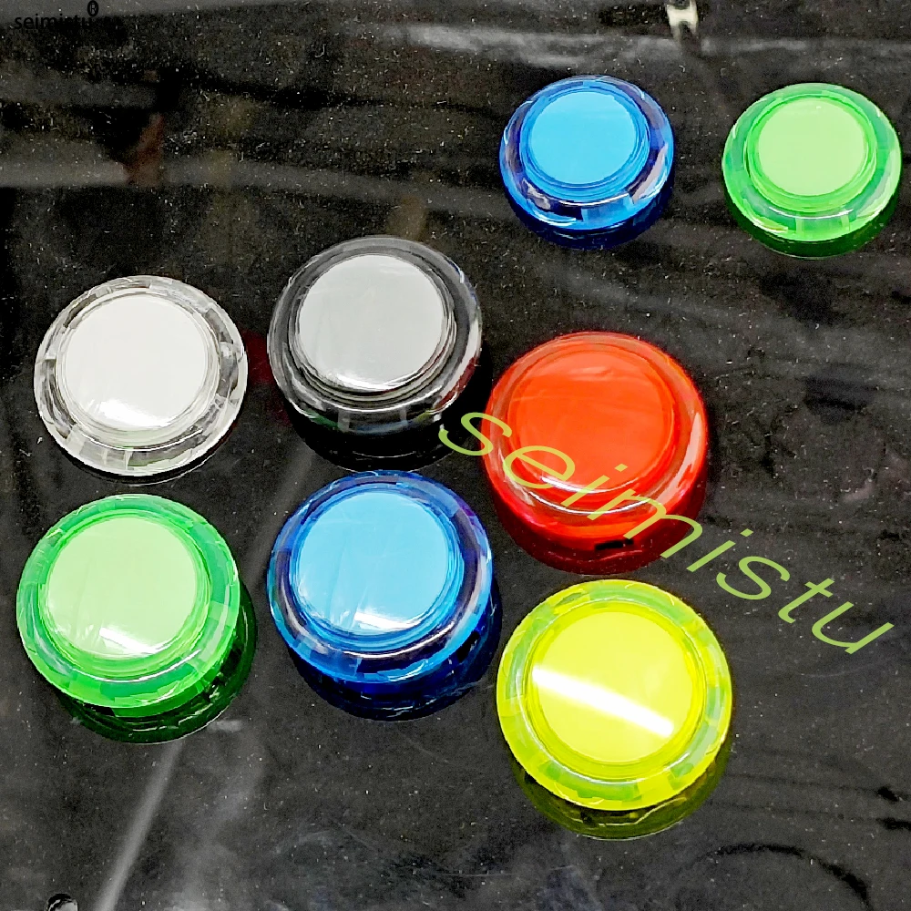 10 Stück klare Drucktaster 24 mm 30 mm langlebig Multicade Videospielkonsole Kopie Sanwa Obsc Hitbox Controller Tablero Arcade PC Neo G