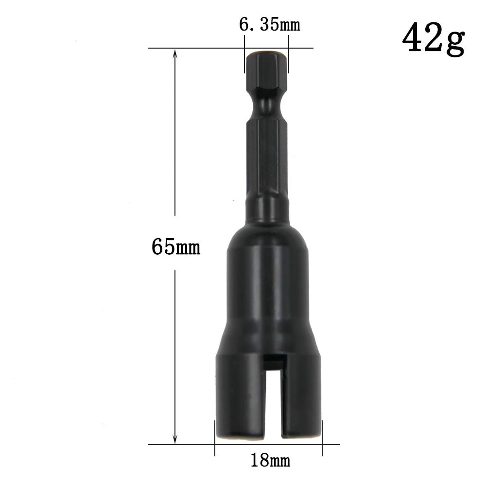 Natural color 65mm slotted socket hexagonal handle electric screwdriver wrench black butterfly hole socket wrench tool