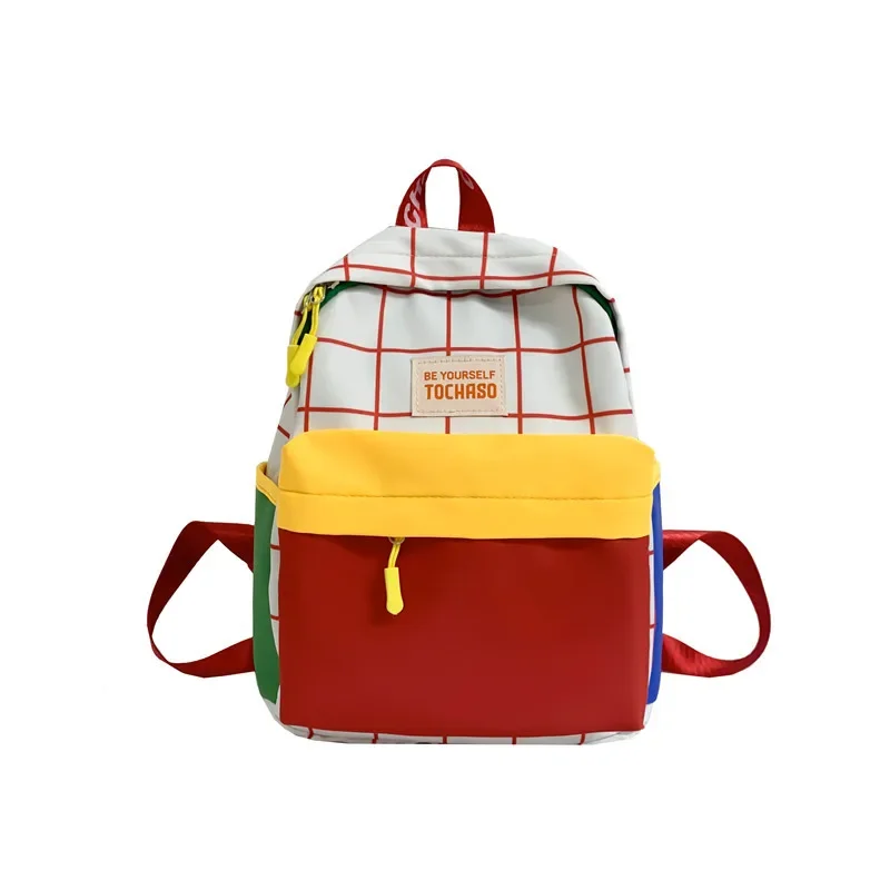 Moda cor combinando mochila infantil grande capacidade simples jardim de infância bebê respirável saco escolar à prova dwaterproof água