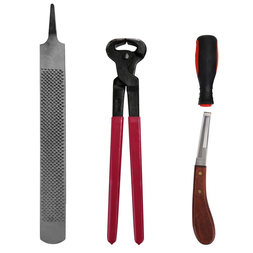 4 Stück Huf schmied Huf zange Trim Schuh feile Raspel Griff Huf schneider Werkzeug Pferde pflege Zubehör