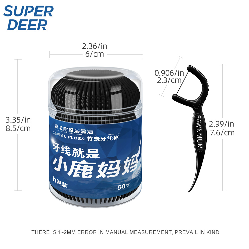 Fawnmum Nha Khoa Vệ Sinh Than Tre Chỉ Nha Khoa Phím Nòng Bàn Chải Kẽ Cho Răng Chăm Sóc Tăm Có Ren Răng Miệng