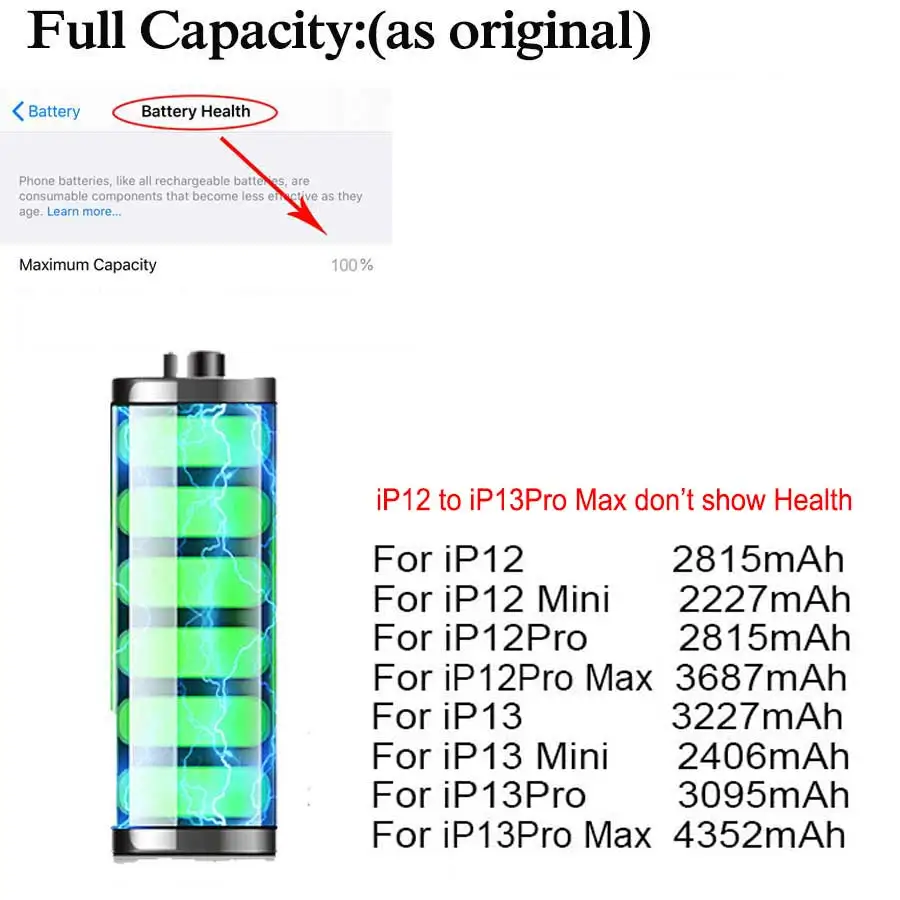 Mới 2022 Zero-Chu Kỳ Cao Chất Lượng Pin Cho iPhone 13 12 PRO MAX ProMAX Mini 12Mini 12Pro 13Mini 13Pro 12ProMAX 13ProMAX