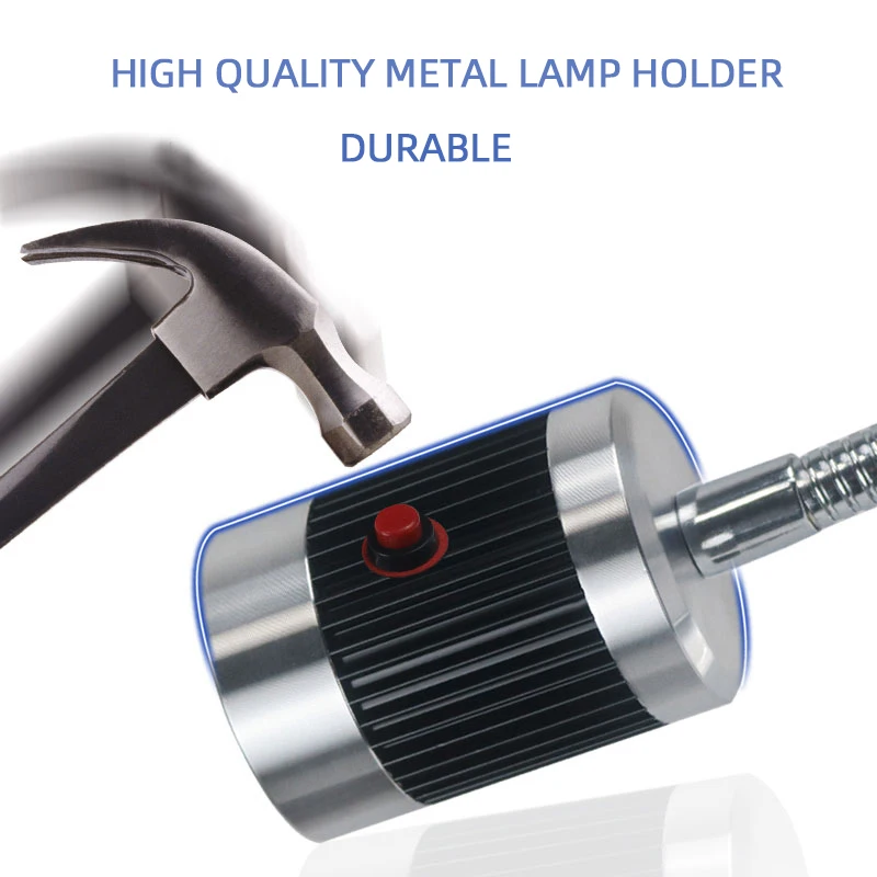 Led CNC Machine Tool Work Lamp Lathe long Gooseneck Workshop Working Lights Magnetic / Screw Base Super Bright Industrial Lamp