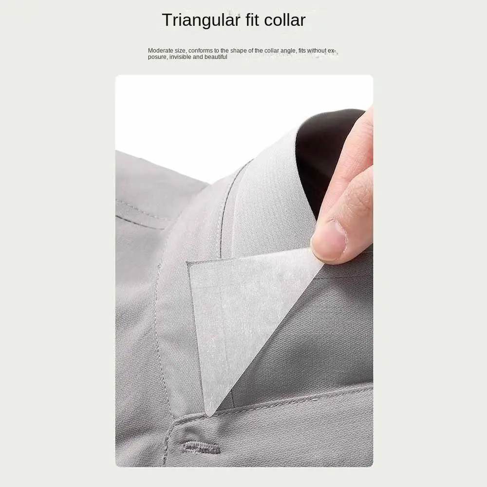 Autocollant de col montant pour t-shirt polo, coussinets de mise en forme de col de poulet, autocollants rangés, partenaires anti-roulis, autocollant saillant