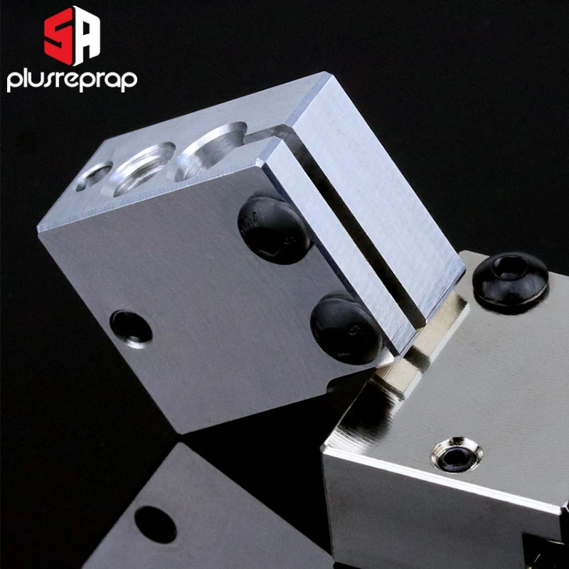 Cao Cấp V6 Núi Lửa Nhôm Hoặc Đồng Mạ Nhiệt Khối Cho PT100 HT-100K Hotend 3D Máy In Titan Máy Đùn Nhiệt Khối