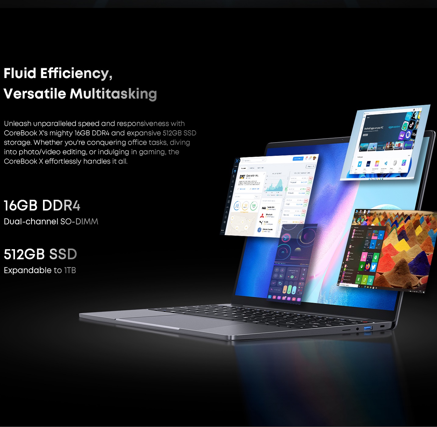 CHUWI CoreBook X 2024 แล็ปท็อป i3-1220P 10 แกน 14 นิ้ว FHD หน้าจอ IPS 16GB RAM 512GB SSD WIFI 6 Windows 11 สําหรับเล่นเกมโน้ตบุ๊ค PC