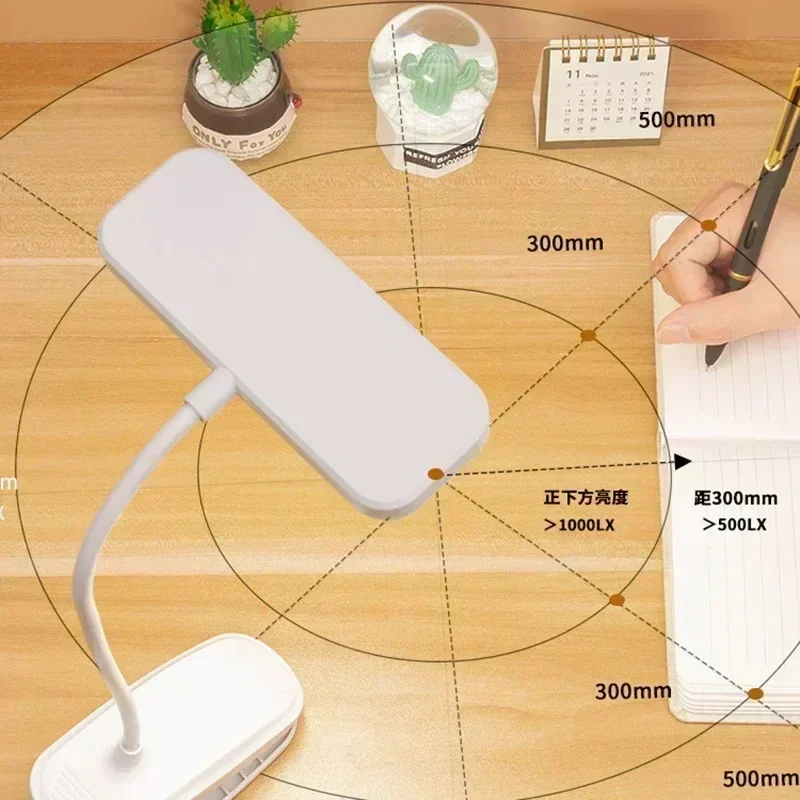 USB Rechargeable Reading Desk Lamp Eye-protection lamp  Three-speed Dimming Portable Folding Clip-on Bedside lamp
