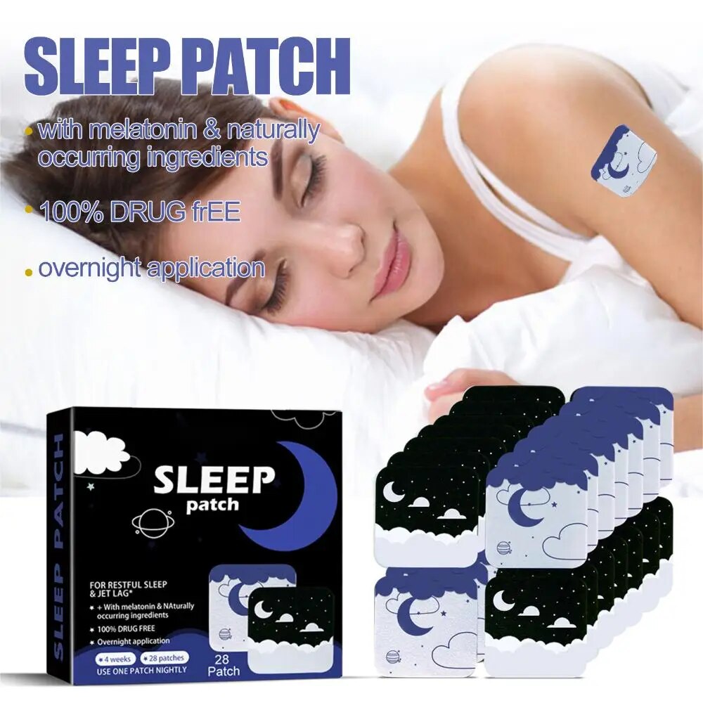 Sleep Aid Patch ปรับปรุงคุณภาพการนอนหลับ ปรับปรุงการหลับหลับ บรรเทาอาการนอนไม่หลับและความวิตกกังวล Sleep Patch