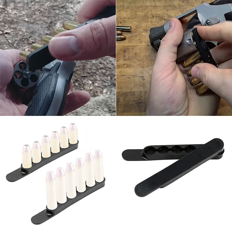 For Speed Strip For Revolver .38 .357 Caliber Fast Load 6 Rounds Bullet in Waist Bag Hunting Accessories