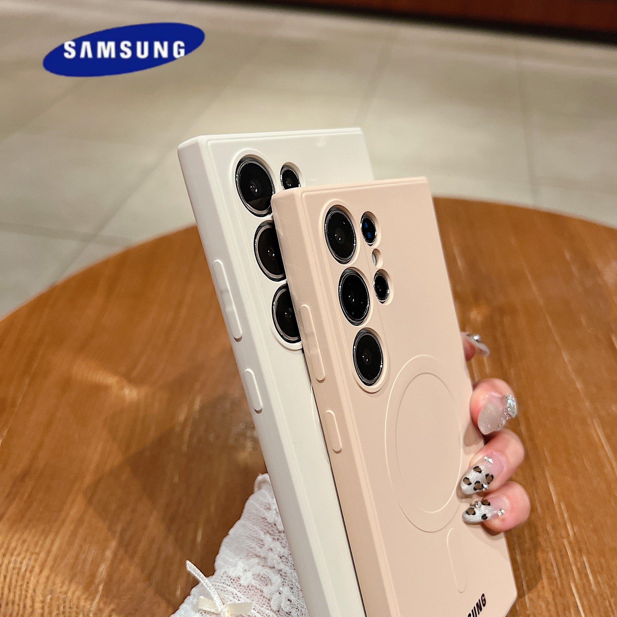 Роскошный жидкий силикон для Magsafe, магнитный чехол для Samsung Galaxy S25 S24 S23 S22 Ultra Plus S21 FE, мягкий противоударный чехол из ТПУ