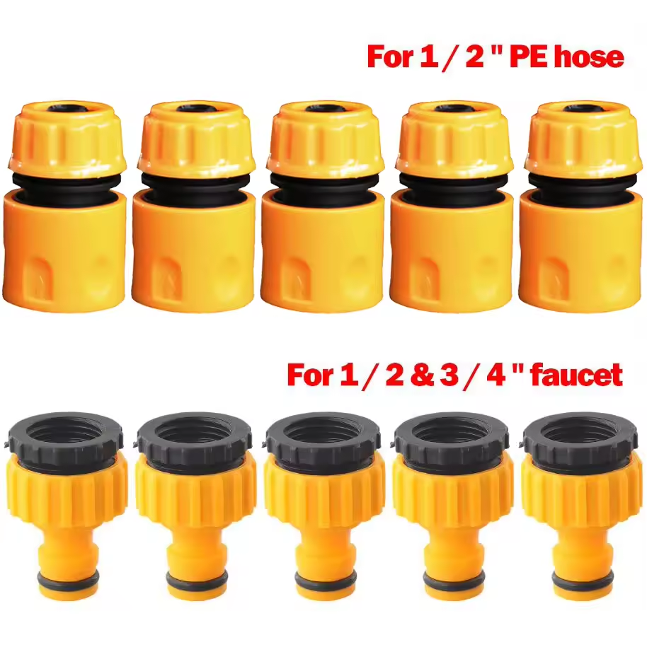 10 stücke Schlauch Wasserhahn Schnell Anschluss 3/4 & 1/2 Zoll Graden Schlauch Wasserhahn Gewinde Anschluss Wasserhahn Adapter Für garten Bewässerung