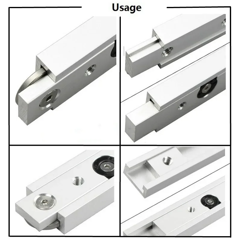T Slot Miter Bar Slider Kit, อลูมิเนียมอัลลอยด์ T-รูป Rail Oblique Joint Slider พร้อมล้อ - Non Perforated T-รูปบาร์ท่องเที่ยว