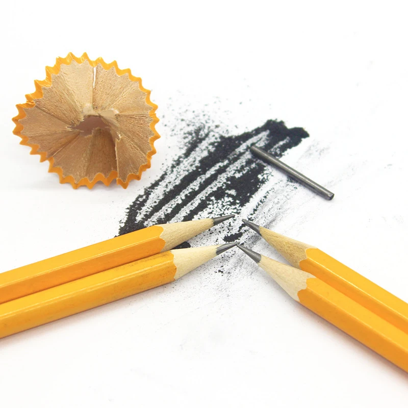 50/100/150 stuks potloden met gumblad, 2 HB-potloden tekenen en schetsen, gele potloden op hout gevuld voor kantoor, schoolbenodigdheden