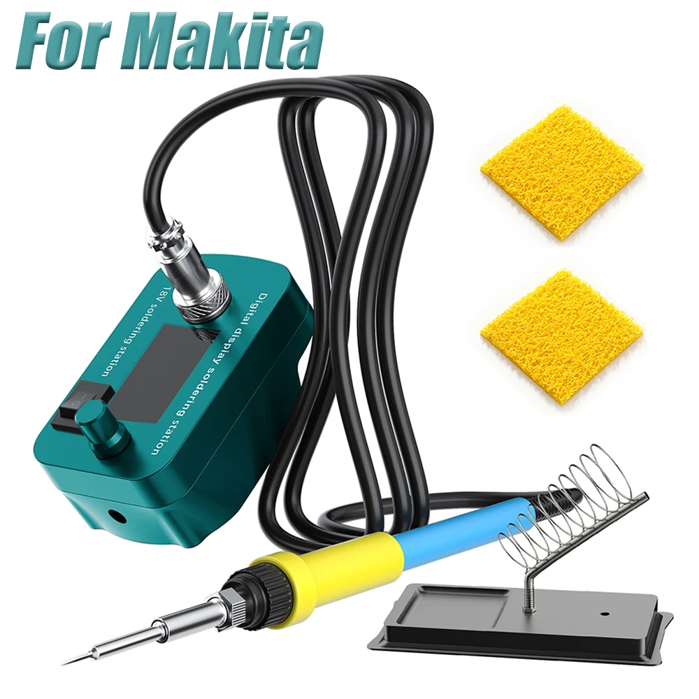 Herramienta de estación de soldadura de hierro eléctrica inalámbrica para Makita, máquina de soldadura con batería de 18V, antorcha de 60W, herramienta de reparación de PCB para el hogar y al aire libre
