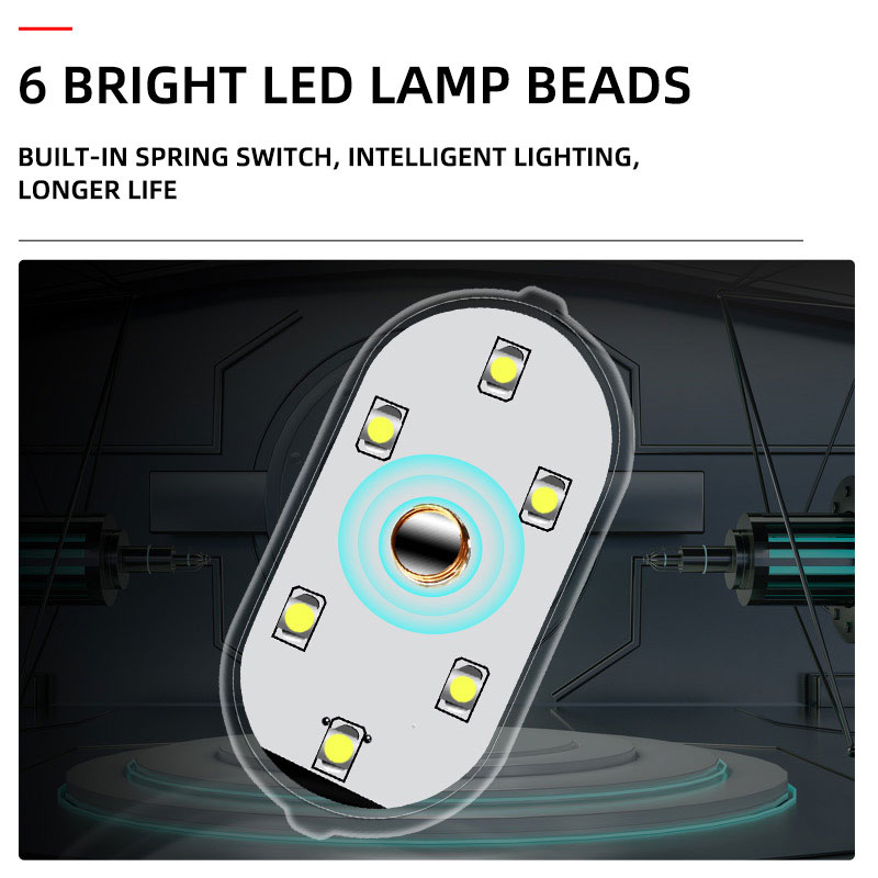 LED Touch Light Mini Wireless ภายในรถหลังคาอัตโนมัติเพดานโคมไฟอ่านหนังสือสําหรับ Trunk กล่องเก็บชาร์จ USB