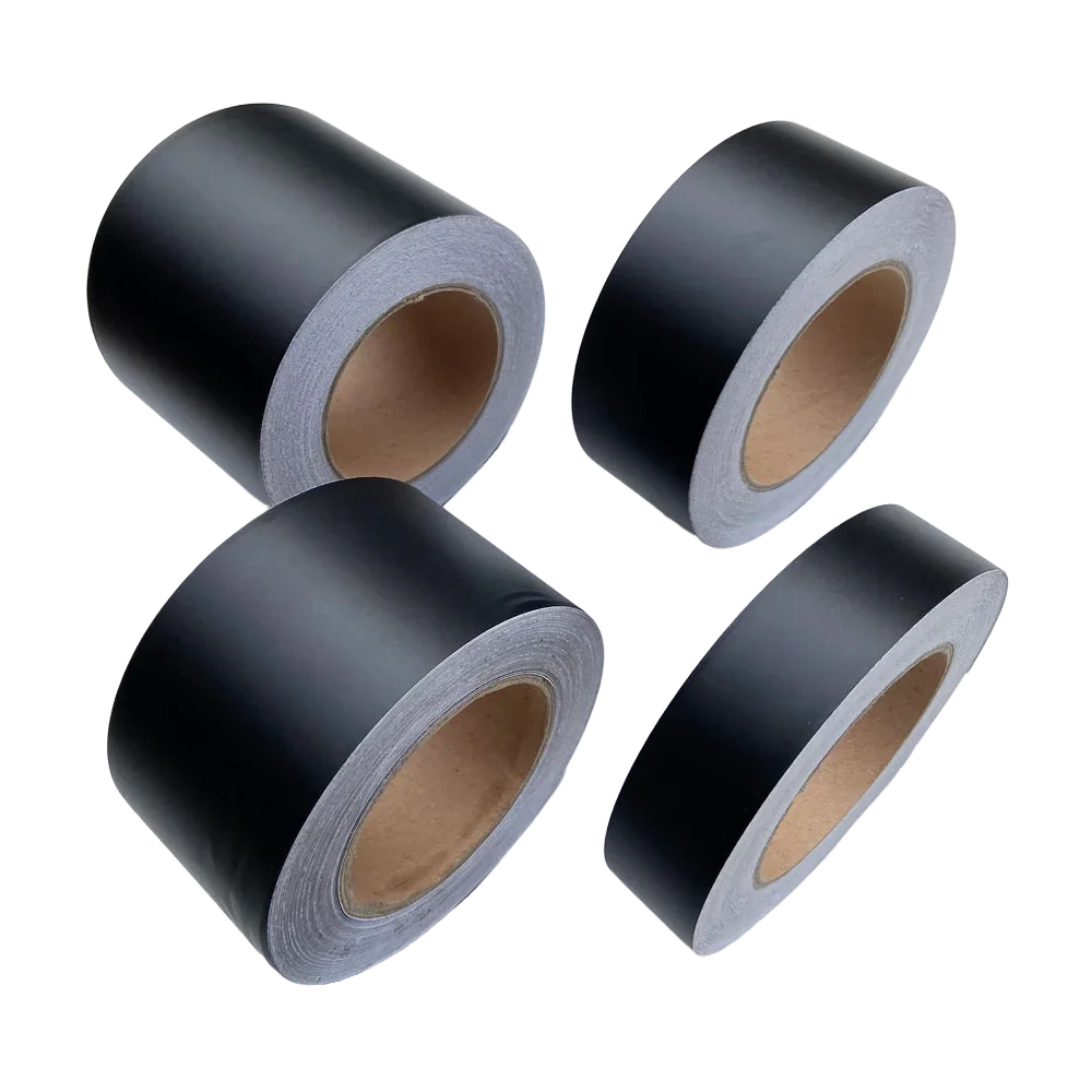Đen Mờ Bọc Vinyl Lá Cuộn Băng Mờ Đen Sọc Cửa Sổ Viền Phim Xe Sticers Decal Cho Nội Thất Xe Hơi Trụ Cột