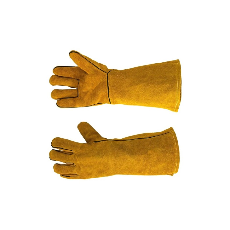Cowhide Flame-retardant Welding Work Gloves Heat-proof Metal Welding Protector Yellow Gloves Soldering Welding Gloves Tools