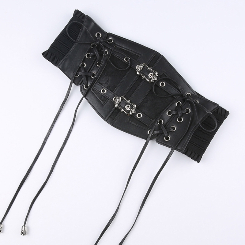Faux taille Corset adolescents réglable boucle ardillon corps Shaper ceinture Extender Streetwear taille décors 57BD