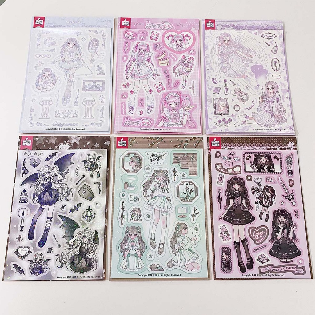 Deco สมุดภาพสติกเกอร์ DIY วัสดุตกแต่งเครื่องเขียนสติกเกอร์สาวอะนิเมะสมุดบันทึก Idol การ์ดโทรศัพท์กระเป๋าเดินทางแล็ปท็อป