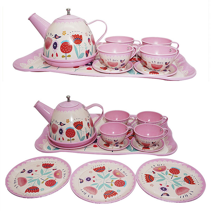 Simulation Tea Set Teapot Kitchen Afternoon Tea Pretend Play Toy Children's Play House Tableware Educational Toys For Girls Kids