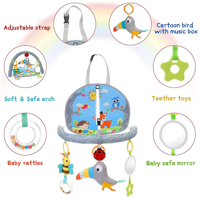 เปลเด็กแขวน Rattles ของเล่นรถที่นั่งของเล่นโทรศัพท์มือถือรถเข็นเด็ก Crib COT SPIRAL ของเล่น Pram แขวนตุ๊กตาสําหรับทารกทารกแรกเกิดของขวัญ