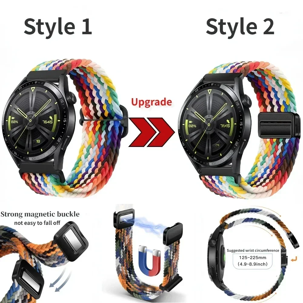 22 ミリメートル 20 ミリメートルナイロンバックルストラップ Huawei 社 Watch GT 4 3 2 46 ミリメートル/4 プロ 3Pro ブレスレットサムスン Watch7/6/5/4/クラシック調節可能なベルト