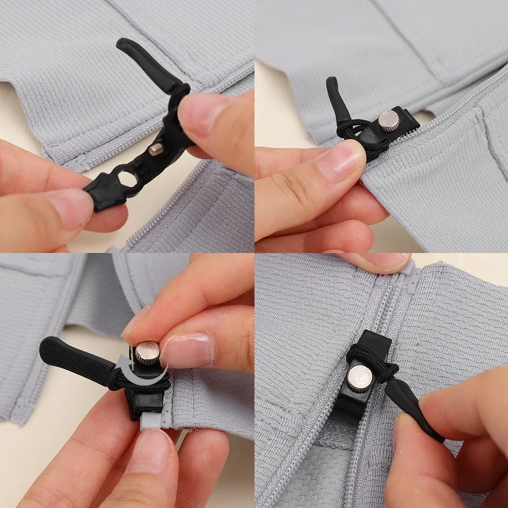 Universelles Reißverschluss-Reparaturset, schneller, sofort abnehmbarer Reißverschlusskopf, Ersatz-Reißverschluss-Schieberzug für Jacke, Tasche, Mantel, kostenloses Nähen