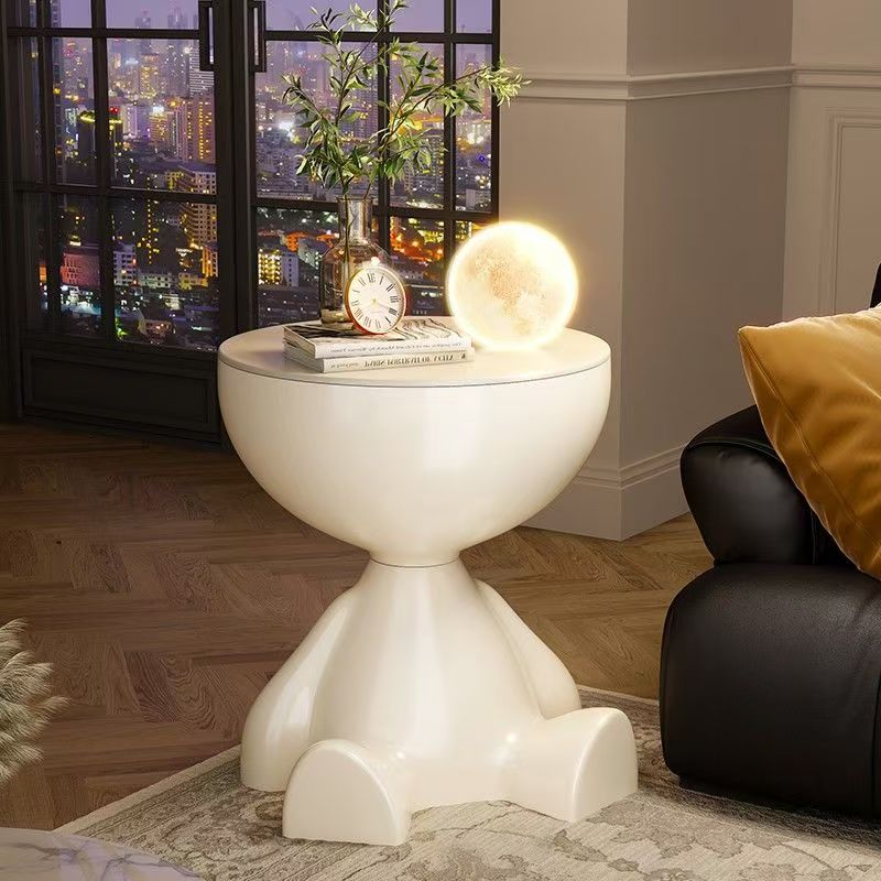 Cream Coffee Table Sofa Bed Side Table Plastic Creative Flat Head Coffee Table for Living Room Household Accessories Home Decor