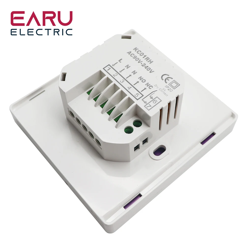 AC90V-240V 3A 16A น้ำทำความร้อนความร้อน TRV บ้านเทอร์โมคอนโทรลเลอร์อุณหภูมิจอแสดงผลแอลซีแบบดีดิจิตอลติดผนัง