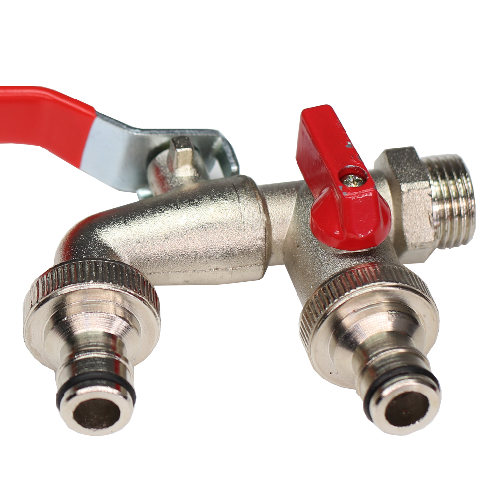 Attrezzi da giardino Rubinetto dell'acqua in ottone 1/2 "Esterno e interno Utilizzato Maniglia a leva di accensione/spegnimento facile Rubinetti di alimentazione per irrigazione Valvola a sfera