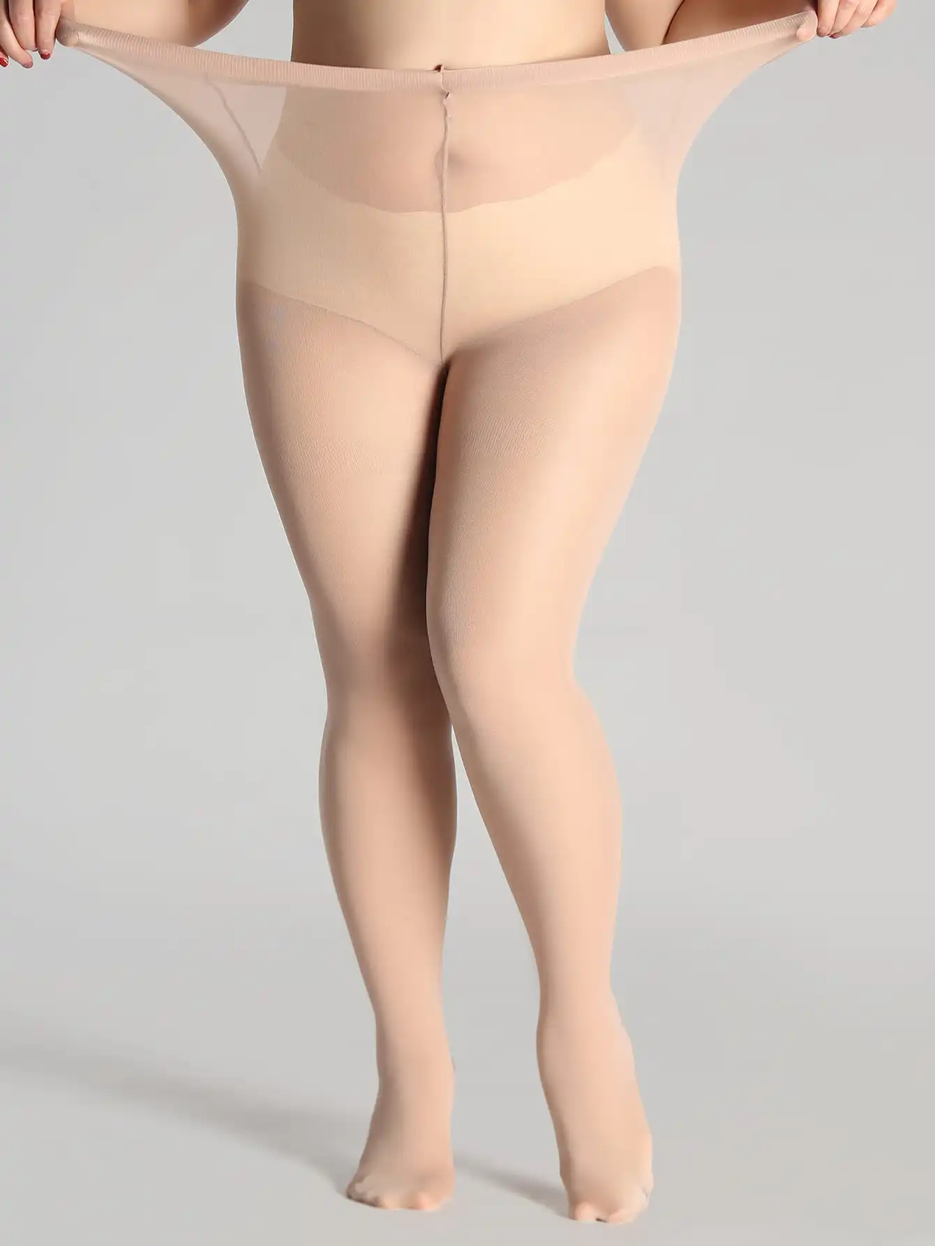 EIN PAARE Transparente schwarze einfarbige Strumpfhosen in Übergröße, ultradünne Nylonstrümpfe, koreanische, schlanke, hochwertige Strumpfhosen