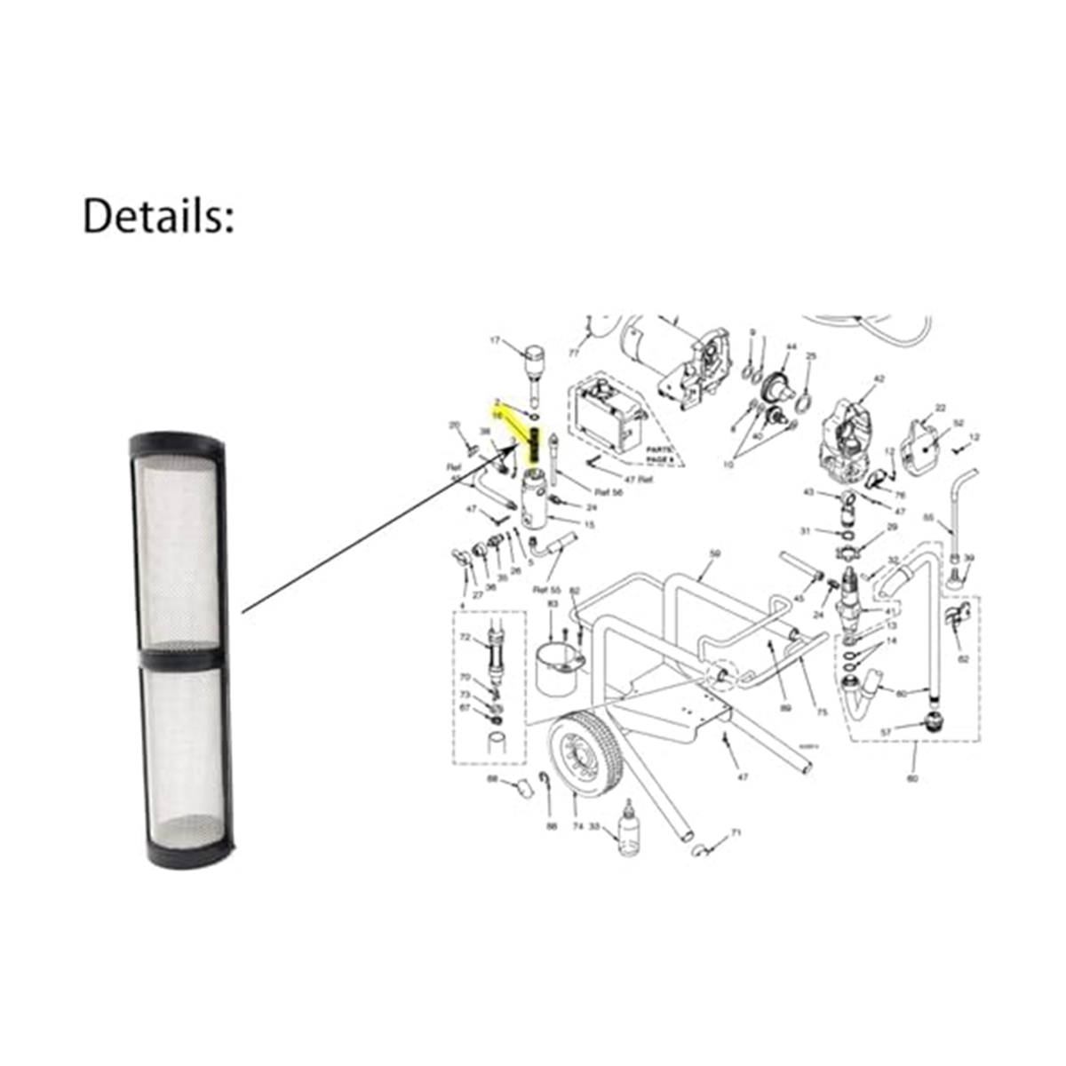 Newest 246385 246384 287032 Airless Spray Filter Screen Set for Graco 390 395 490 495 595 3400 Sprayers