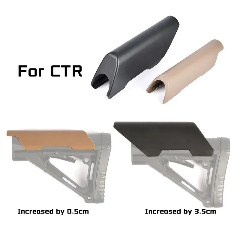 Taktischer CTR-Wangen-Riser, geeignet für nicht abwehrbare Lagerbestände, AR 15 M4 Enhancer, niedrige Höhe, Airsoft-Jagdzubehör