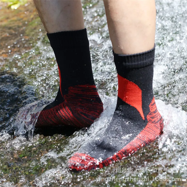Calcetines impermeables transpirables al aire libre impermeables senderismo vadear Camping invierno esquí calcetín montar nieve calcetines cálidos impermeables