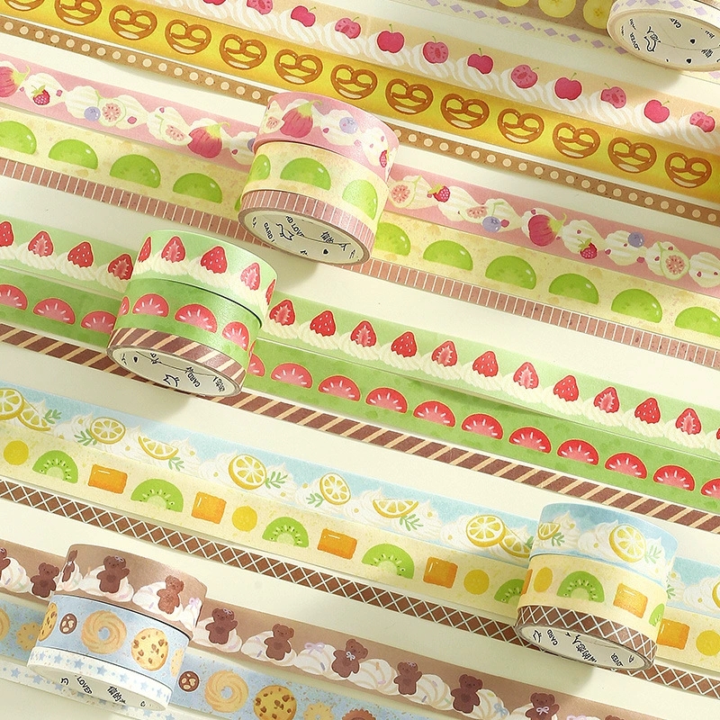 MINKYS 3PCS/Pack Cute Fruit Decorative Tape Creative Washi Tape Back to School School Stationery