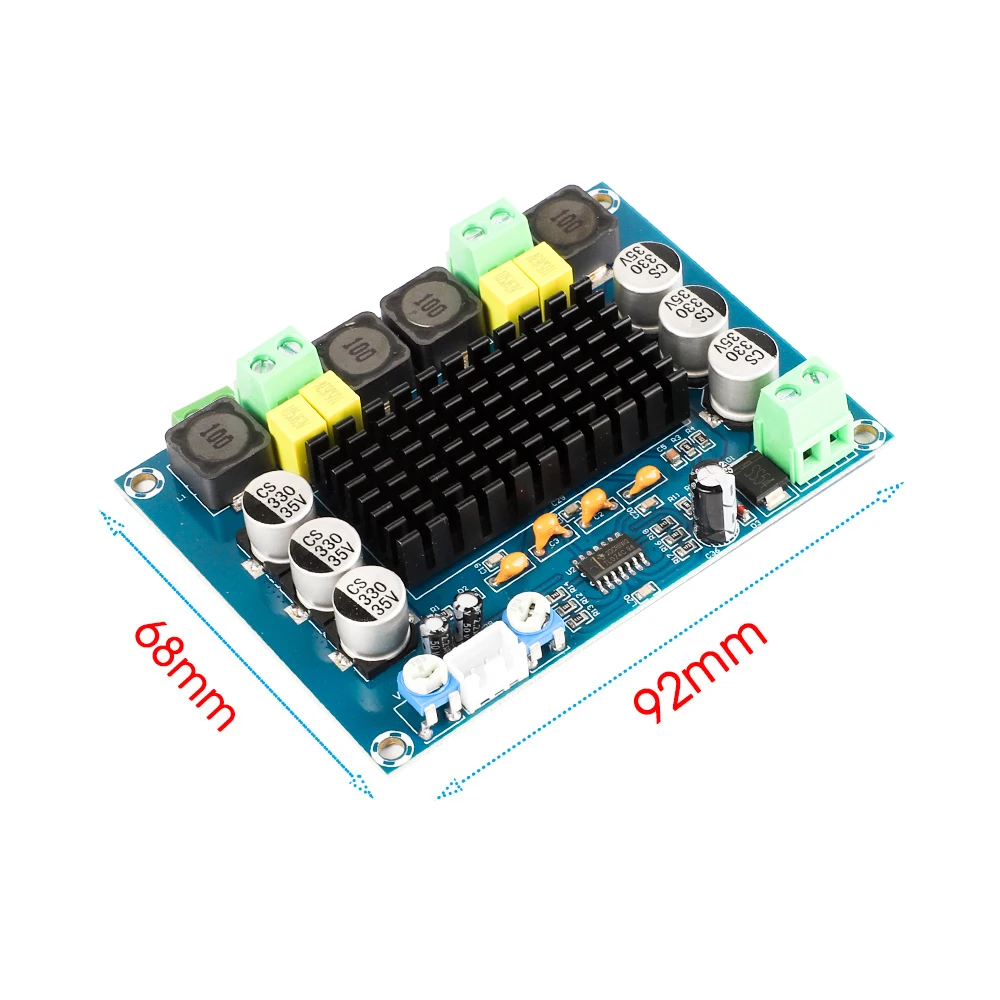 DC 12V 24V 2*120W Audio Amplifier Board Dual Channel Stereo High Power Digital Audio Power Amplifier Board for Speaker Music