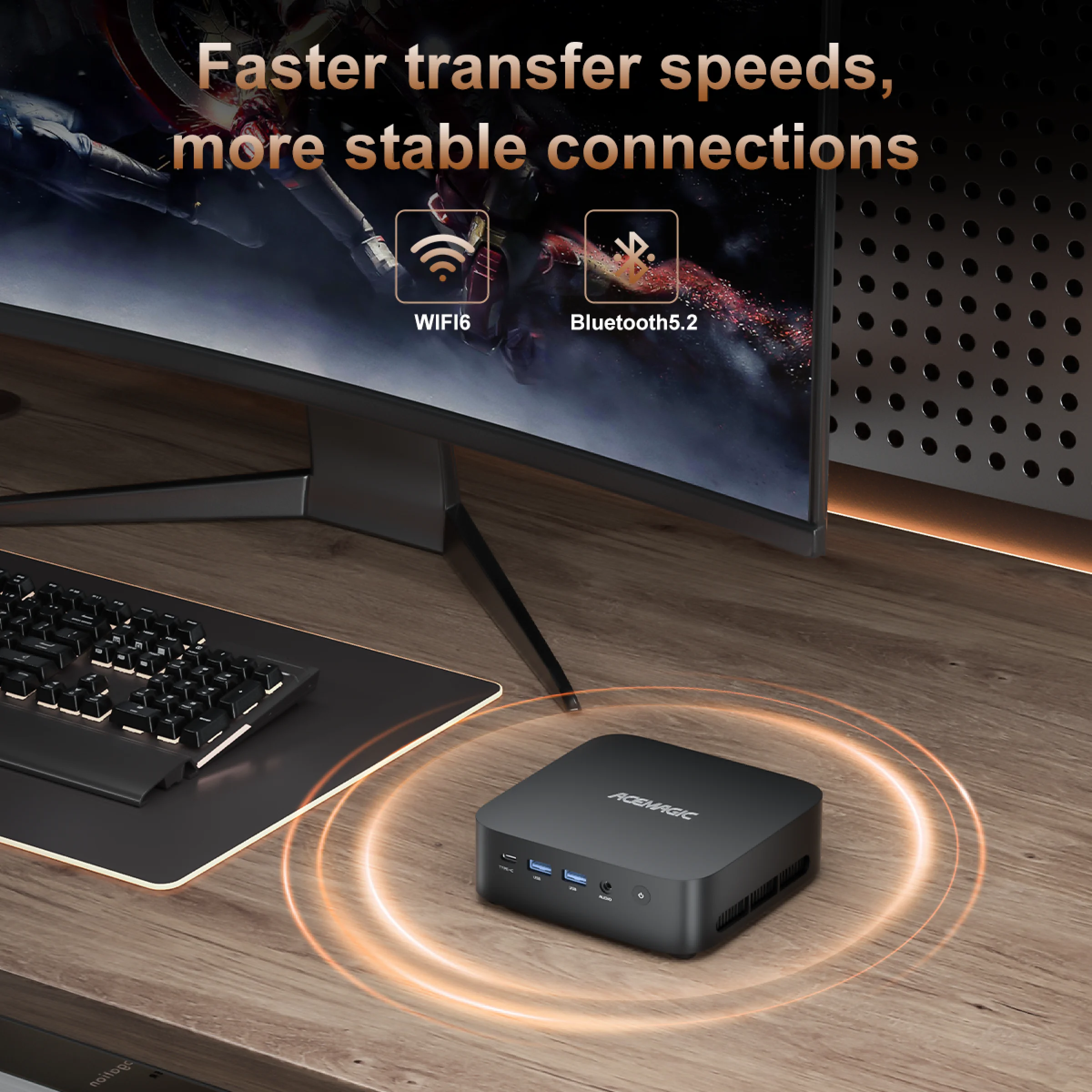 ACEMAGIC K1 MINI PC AMD Ryzen 5 7430U 16GB RAM 512GB SSD Windows 11 Pro MINI Computer Wifi6 BT5.2 4K Triple Display