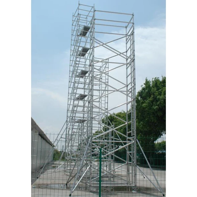 Torre per impalcature mobile in alluminio da 6 m 8 m 10 m 12 m con piattaforma