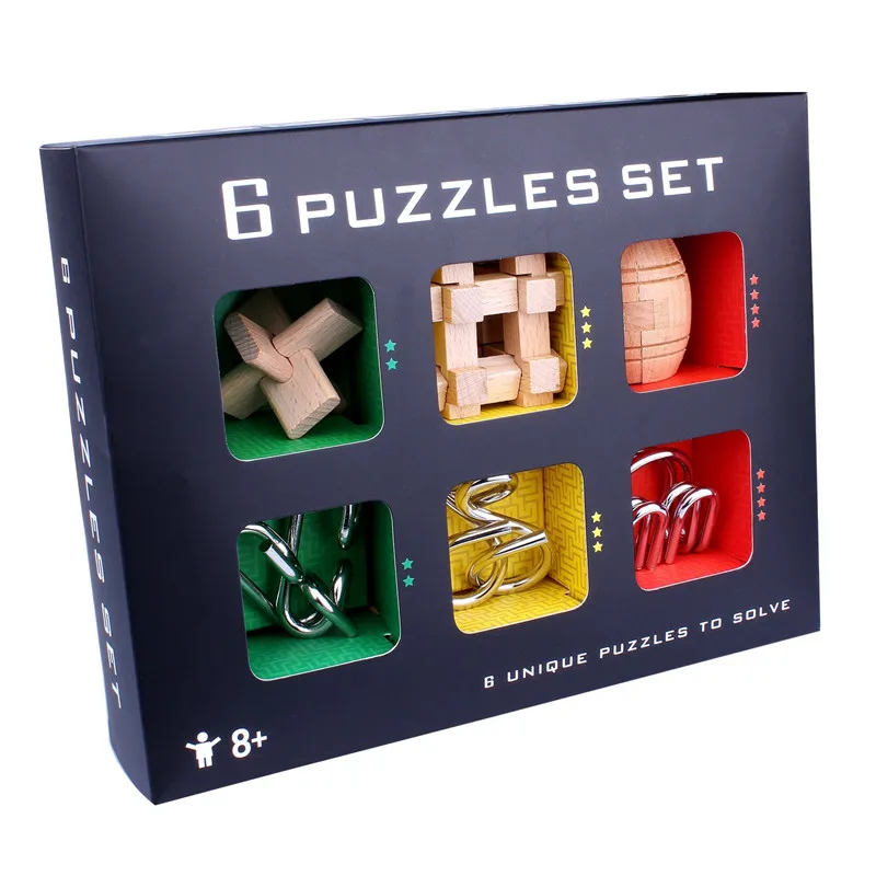 3D Jigsaw Puzzle Toy Lu Ban Kong Ming Lock Adult Social Game Brain Teaser Improving Memory Children's Educational Toys