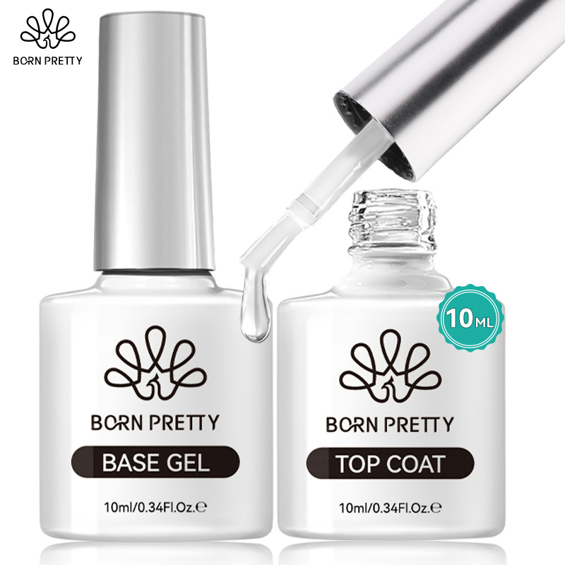Sinh Ra Khá 10Ml Cao Su Đế Dày Gel Top Gia Cố Gel Trong Suốt Móng Prep Ngâm Tắt UV LED Hiệu chức Năng Gel