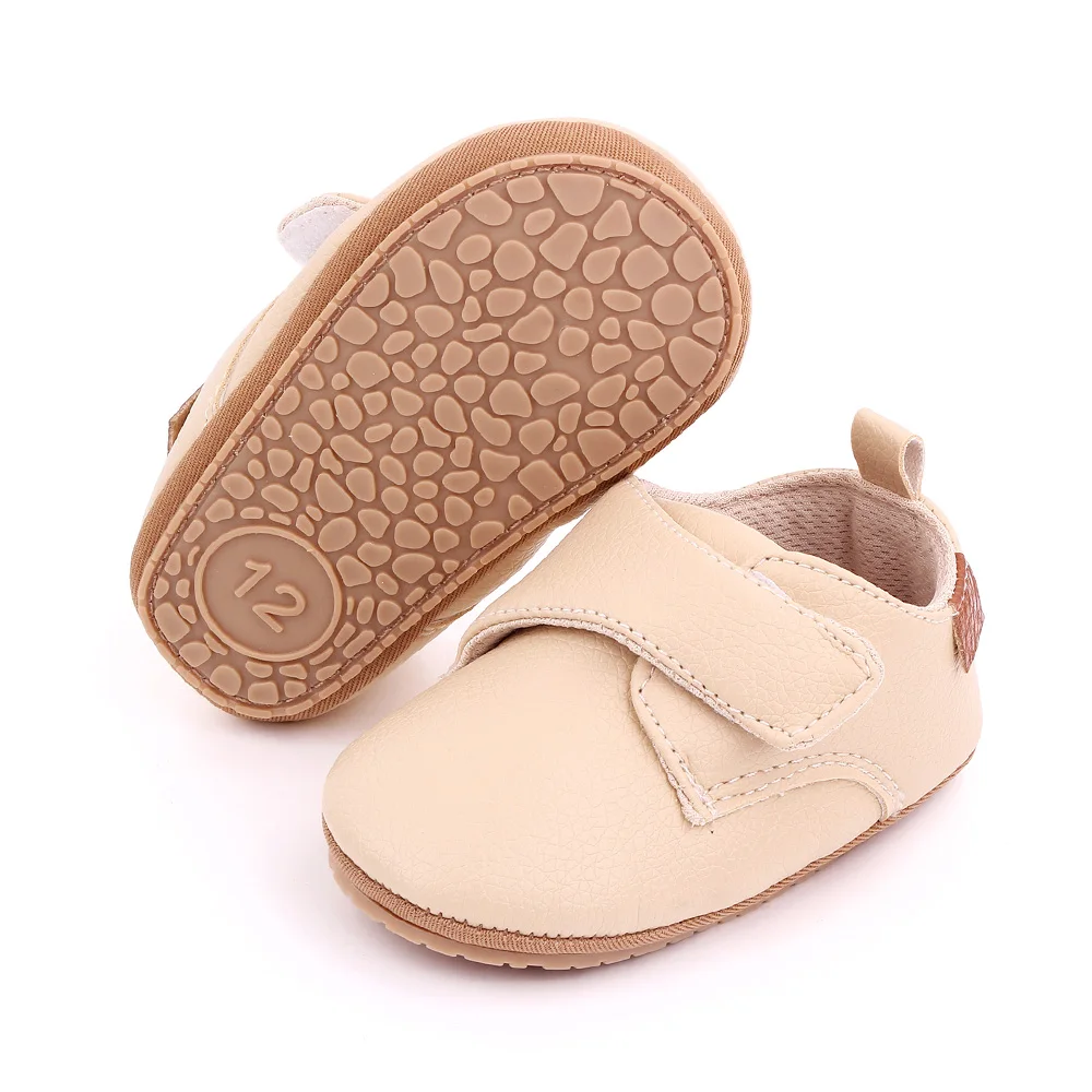 Sapatos casuais antiderrapantes para criança, bebê, estilo coreano, clássico, de alta qualidade, PU e TPR, macio e quente, 0-9-18 meses, D2587