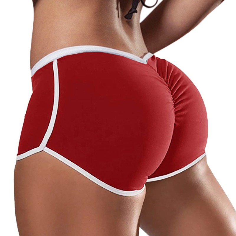Short de sport décontracté pour femmes, surdimensionné, Sexy, couleur unie, taille basse, course, serré, levage des hanches