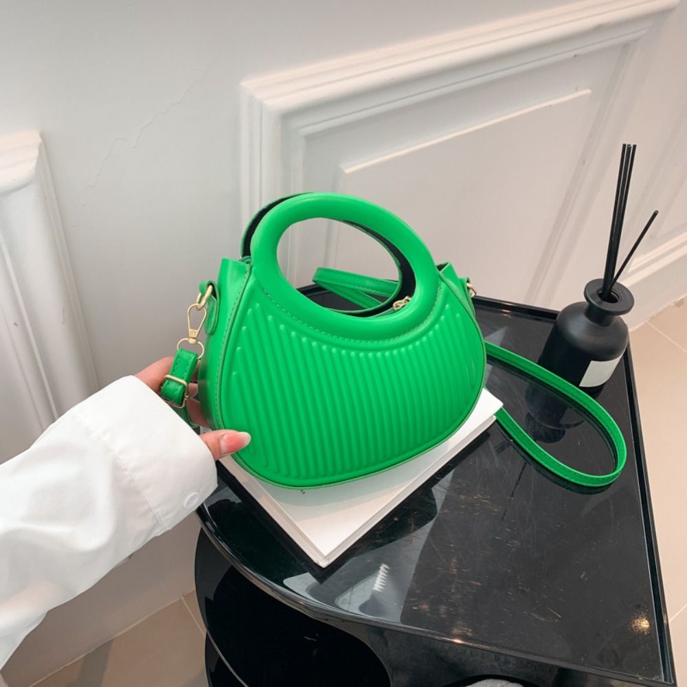 Mode Dames Schoudertas Okseltas Ontwerp Onderarmtas Geplooide Zadeltas Effen Kleur Messenger Tas Handtassen