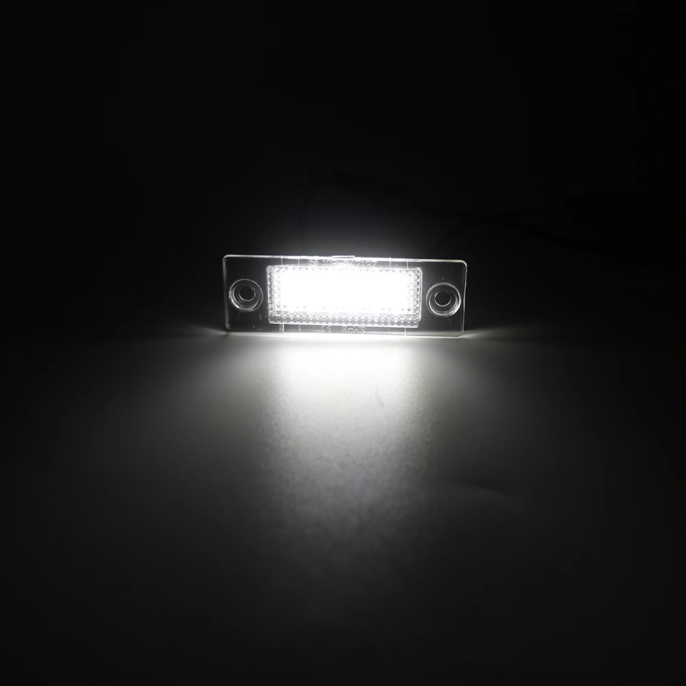 2pcs LED Number License Plate Light Lamp 3B5998026 For VW Passat B5.5 B6 Caddy MK3 Golf Transporter Skoda T5 T6 Touran Jetta