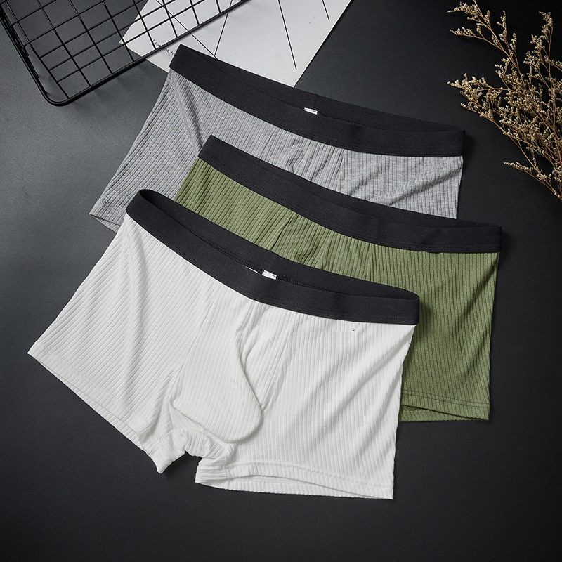 Ropa interior de algodón para hombre boxers de hombre con bolsillos grandes.