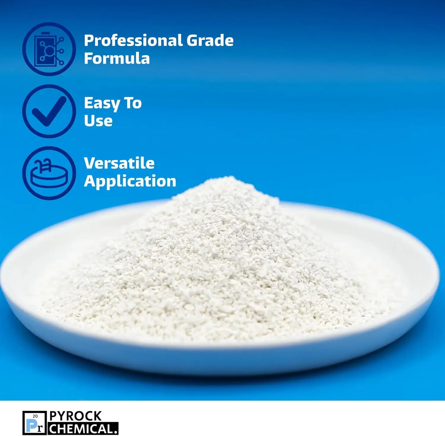 Pool Shock by Aqua Org Plus - 65% Granular Cal Hypo - Swimming Pool Shock for In-Ground, Above , Spas & Hot Tubs - 50 Pound Pail