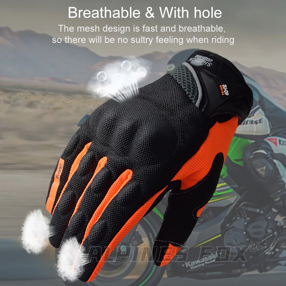 Suomy respirável dedo cheio corrida luvas da motocicleta qualidade estilosamente decorado antiderrapante wearable luvas tamanho S-XXL preto