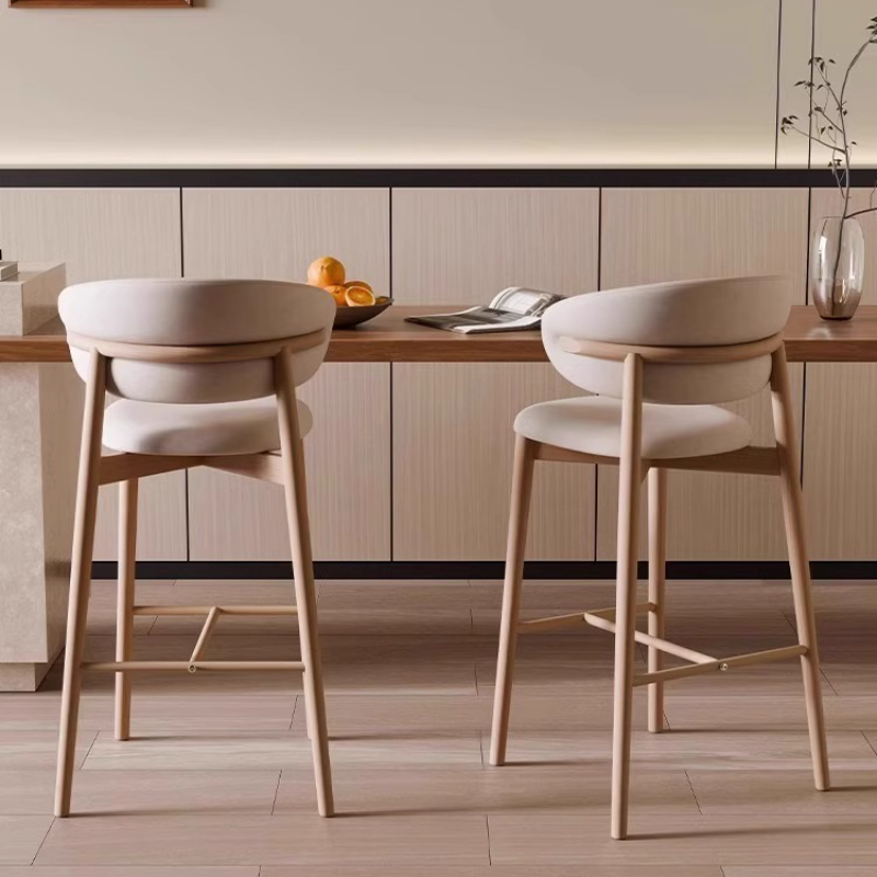 Taburete de bar moderno inspirado en diseño, silla de altura de mostrador de mediados de siglo con reposapiés, muebles, taburete de comedor para el hogar, cocina, cafetería