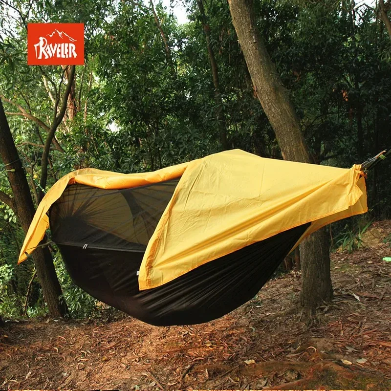 Hamaca con mosquitera de viaje, impermeable, para acampar al aire libre, senderismo, tienda integrada