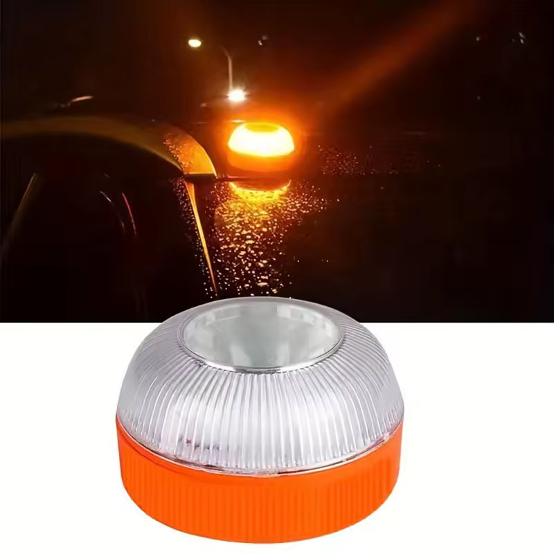 Led Car Emergency Light Flashing Warning Lamp Magnetic Induction Road Accident Light Portable Strobe Warning Light